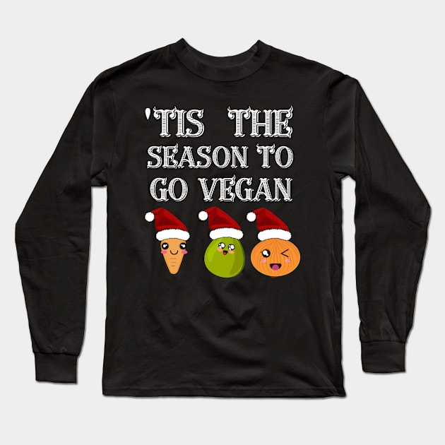 'Tis the season to go vegan kawaii Long Sleeve T-Shirt by V-Edgy